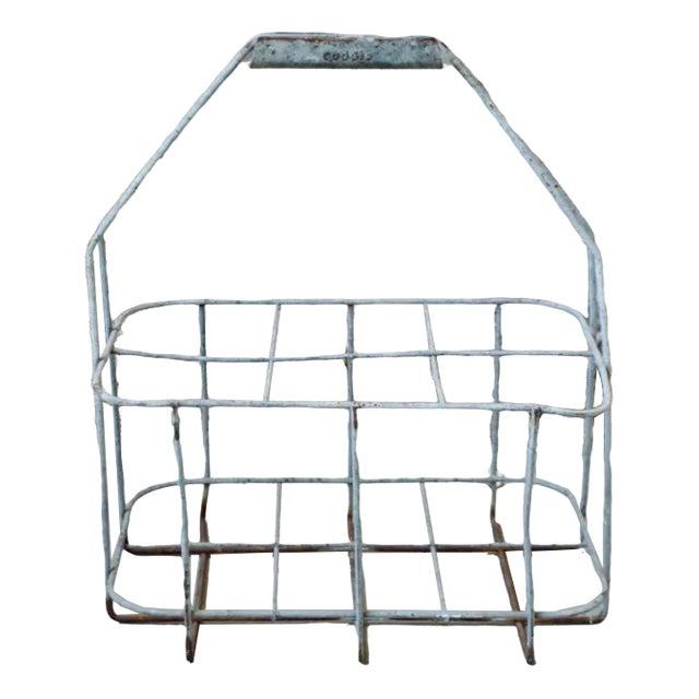 French Bottle Basket from Caddie For Sale