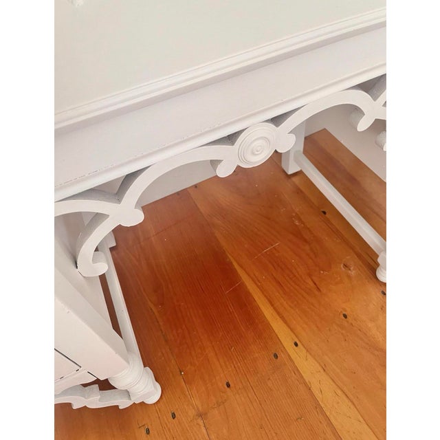 Wood 1920s Antique Victorian Painted Ladies Vanity For Sale - Image 7 of 8