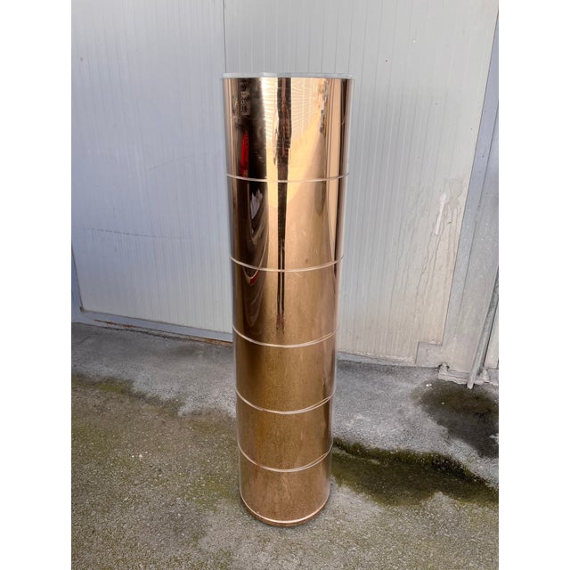 Vintage French Gold Lamp, 1970s For Sale - Image 9 of 10