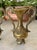 Neoclassical Small Italian Neoclassical Brass Urn Vase Pair For Sale - Image 3 of 5