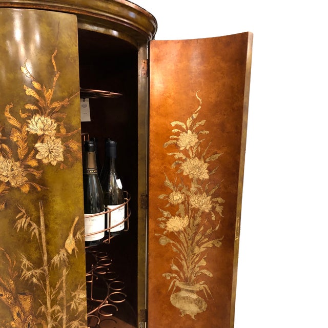 Circular Chinoiserie Bar Cabinet, 1920s For Sale - Image 3 of 11