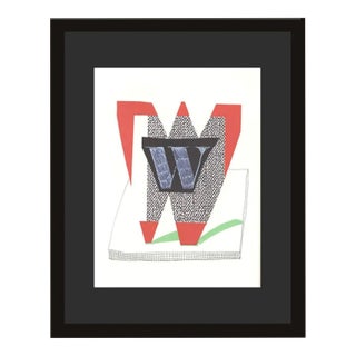 1990s 'W' From 'Hockney's Alphabet' by David Hockney For Sale