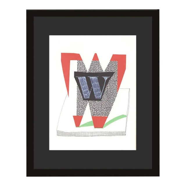1990s 'W' From 'Hockney's Alphabet' by David Hockney For Sale
