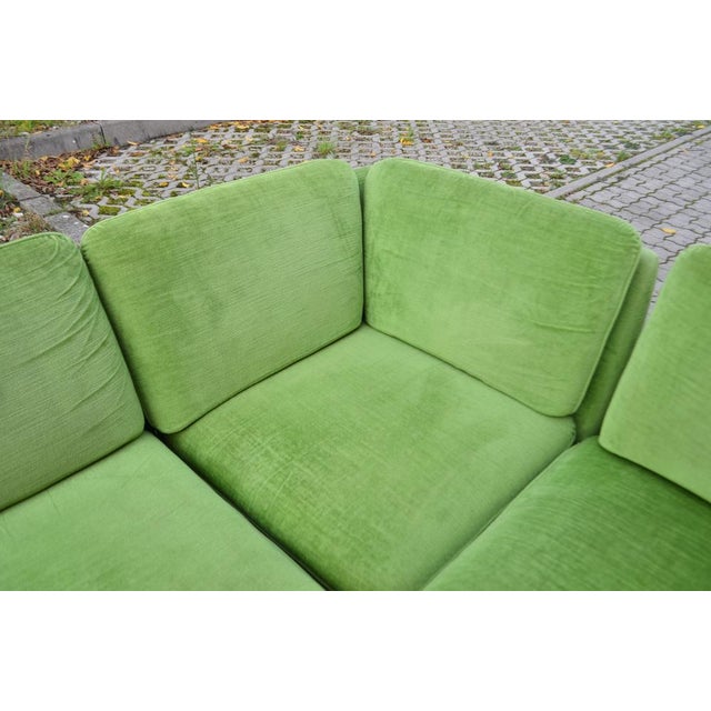Vintage Modular Lime Green Sectional Sofa from Lübke & Rolf, 1970s, Set of 6 For Sale - Image 13 of 18