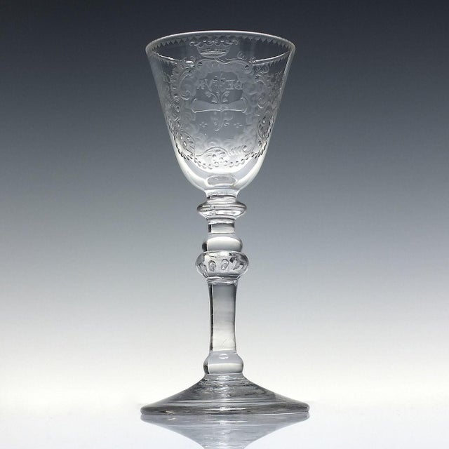 Technical a fine english 18th century light baluster friendship glass dating to c1750. it has a round funnel bowl, dutch...