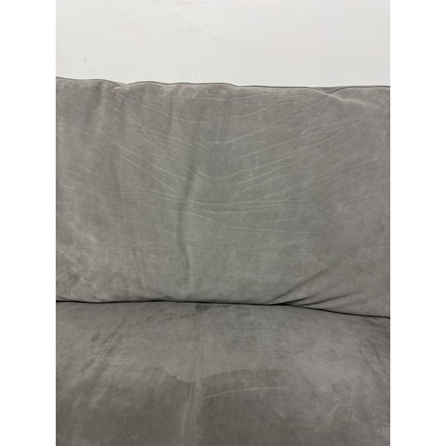 Restoration Hardware Lugano Suede Modular Sofa For Sale - Image 10 of 12
