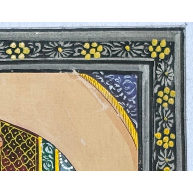 Early 20th Century Saluting Decorated Royal Elephant Miniature Painting For Sale - Image 4 of 11