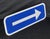 Traditional Vintage Aluminum Arrow Directional Guide Sign For Sale - Image 3 of 9