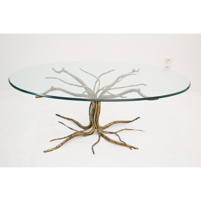 Coffee Table with Forged Metal Frame by Salvino Marsura, 1960s For Sale - Image 4 of 16