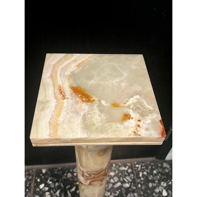 Mid 20th Century Mid-Century Solid Onyx Pedestal For Sale - Image 5 of 13