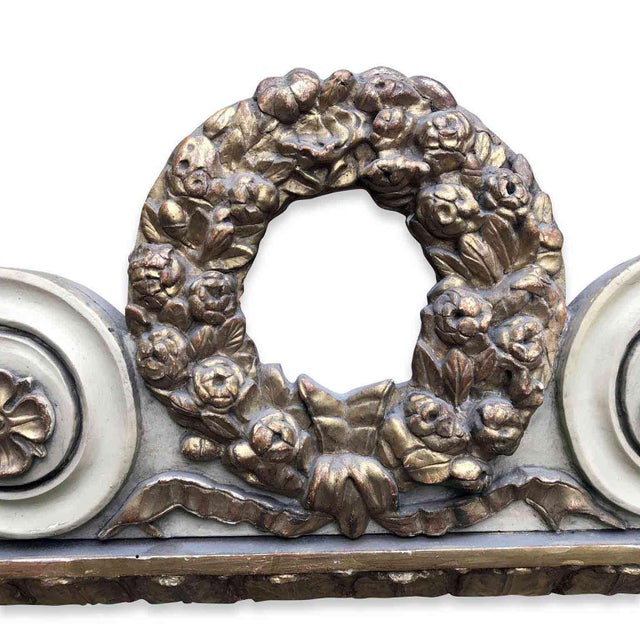 Lacquered and Gilded Fireplace Mirror For Sale - Image 9 of 12