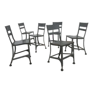 1940s Toledo Steel Dining Chair, Industrial, Usa - Set of 6