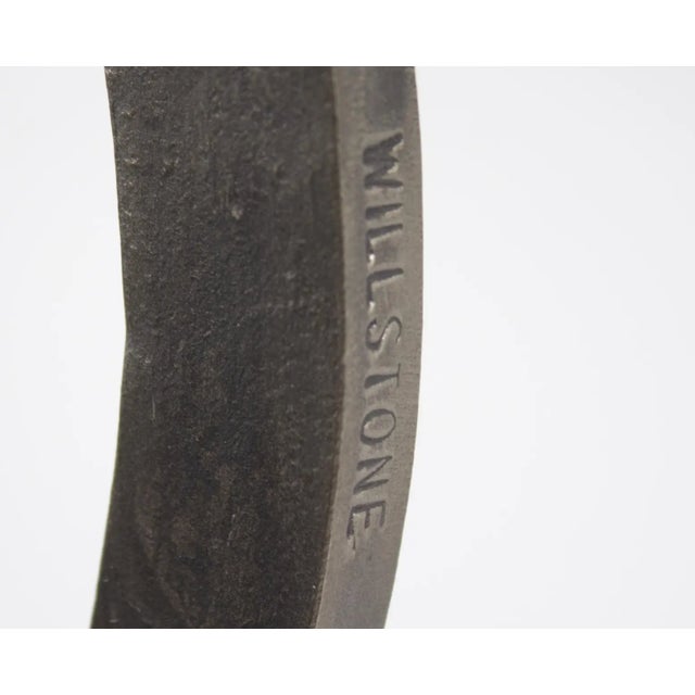 1980s Will Stone Postmodern Metal Accent Table For Sale - Image 10 of 10