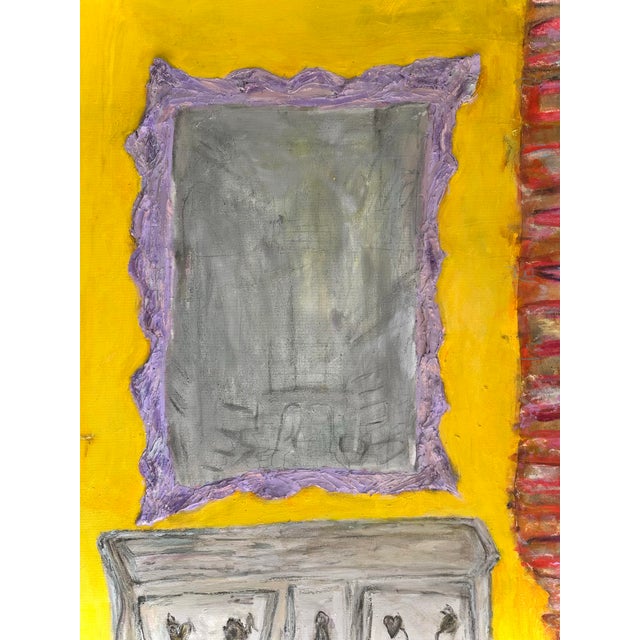 "Yellow as a Weapon", Modern Abstract Painting by Roderick Coles For Sale - Image 10 of 13