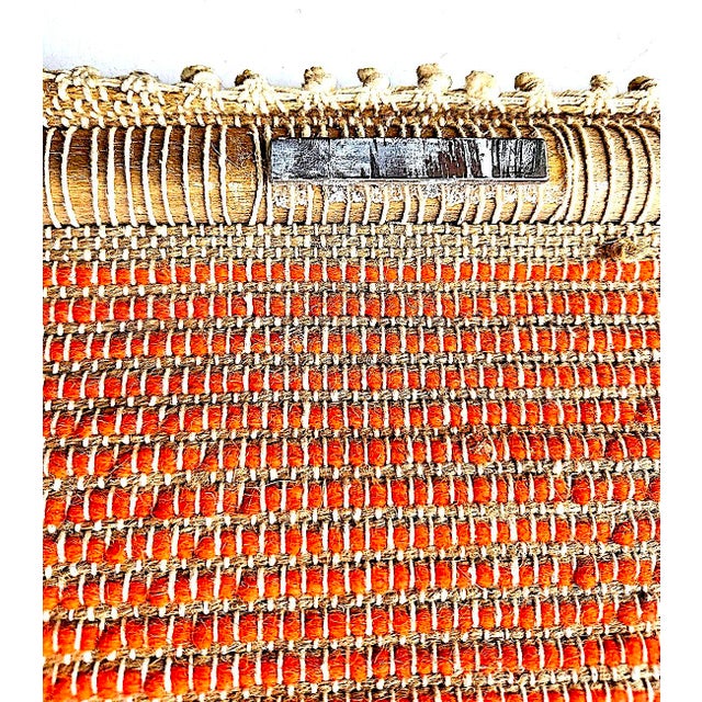 1970s Wool on Jute Wall Hanging With Tassels For Sale - Image 11 of 14