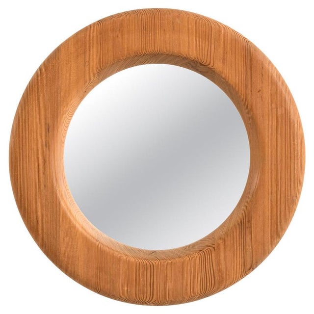 1950s Mirror with Oregon Pine Frame from Erik Höglund, 1950s For Sale - Image 5 of 5