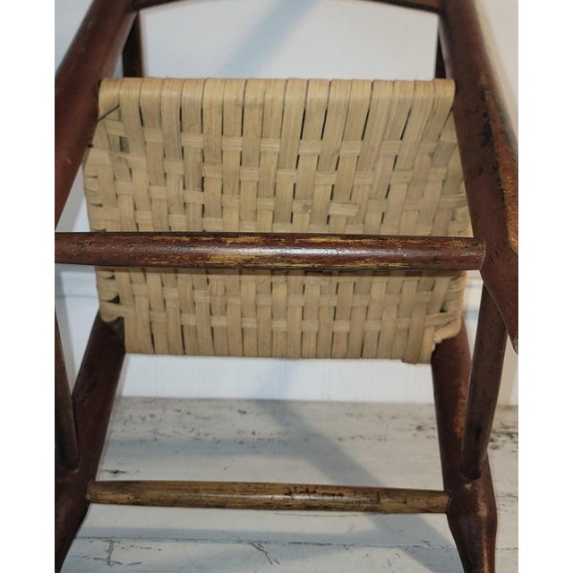 Early 19th Century 19thc Childs Ladder Back Chair in Original Paint For Sale - Image 5 of 6