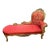 Baroque Style Red Chaise Lounge Sofa For Sale