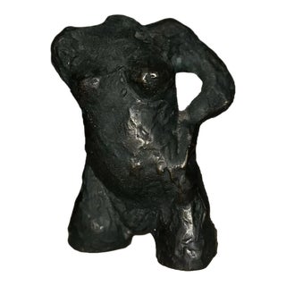 Nude Bronze Brutalist Sculpture For Sale