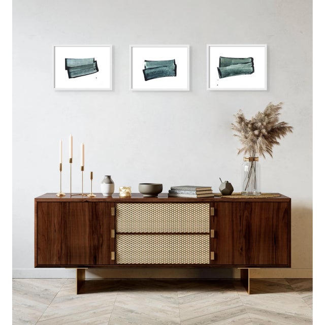 Contemporary Abstract Acrylic on Hahnemühle Paper Painting "Riverside 04" by Emma Godebska For Sale - Image 4 of 5