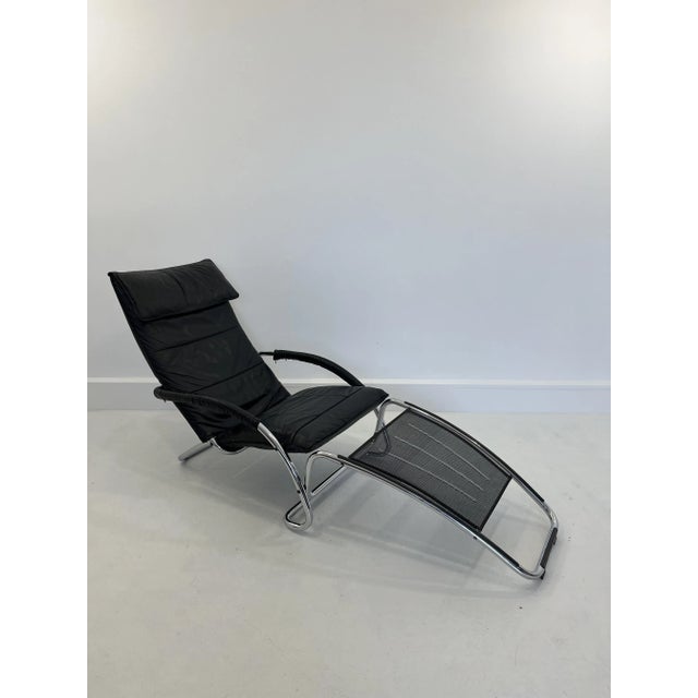 Leather Rocking Chair by Jochen Hoffman, 1980s For Sale - Image 14 of 15