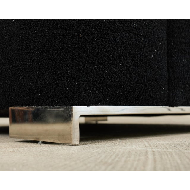 Ralph Lauren Pryce Club Chair Polished Steel Sled Feet For Sale - Image 14 of 18