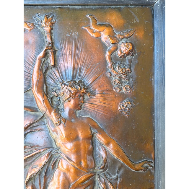 Bronze Rare. Original Karl Sterrer "Aurora" Copper Reppouse', c.1890, Art Nouveau For Sale - Image 8 of 12