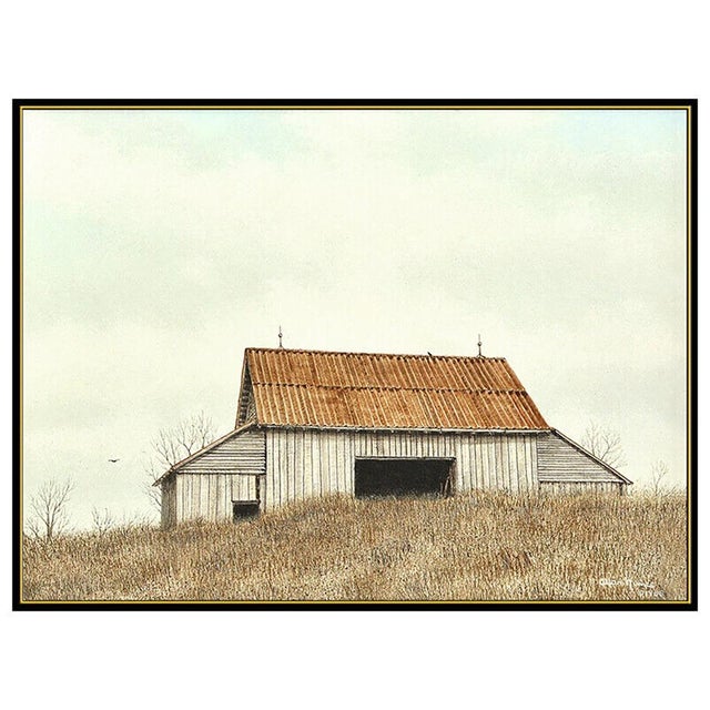 Message us to inquire about custom framing options! (Included for free with every purchase) The artwork here, "The Barn in...