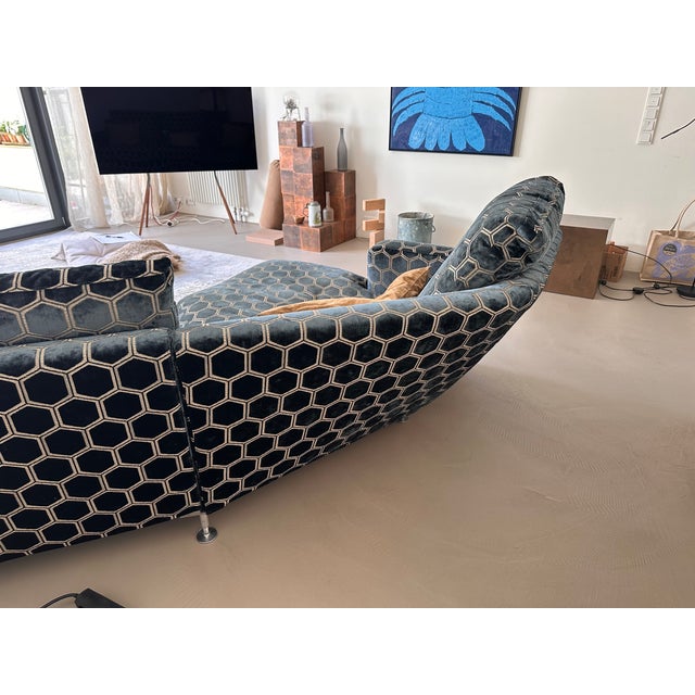 Curved Three-Seat Harry Sofa by Antonio Citterio for B&B Italia, 1995 For Sale - Image 6 of 16
