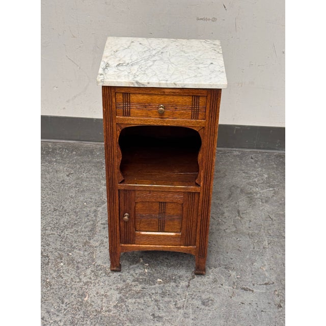 Early 20th Century French Art Deco Oak Side Table, Antique For Sale - Image 5 of 12