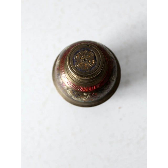 Brass Antique Elephant Claw Bell For Sale - Image 8 of 10
