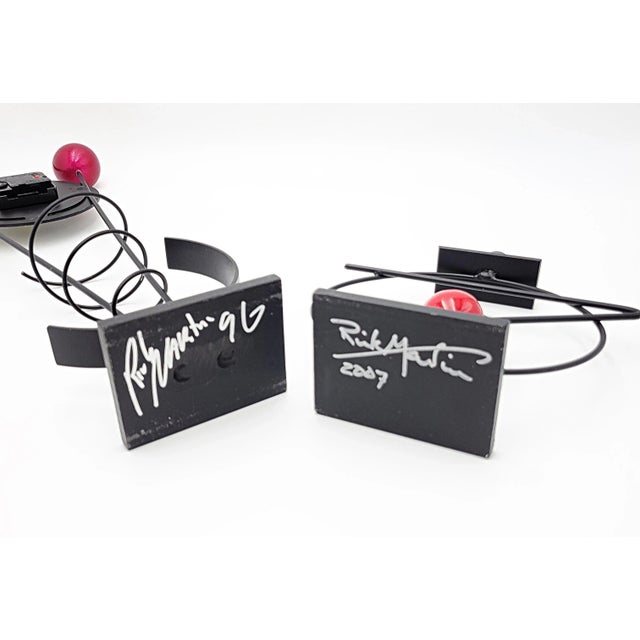 Rick Martin Modern Memphis Pop Art Steel Clock & Candleholder Sculpture Set For Sale - Image 10 of 14