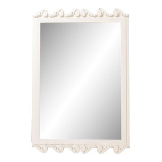 Fleur Home Garden District Laurel Rectangle Mirror in Swiss Coffee, 30x40 For Sale