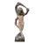 Antique Large Iron Garden Statue " Dancing Nymph With Scarf" on Plinth For Sale