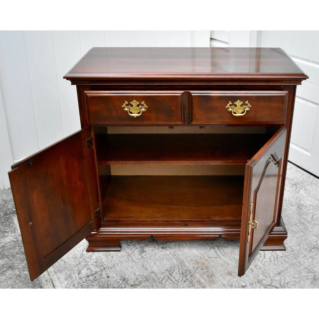 Vintage Kincaid Solid Cherry Traditional Style Two Door Server Cabinet For Sale - Image 9 of 13