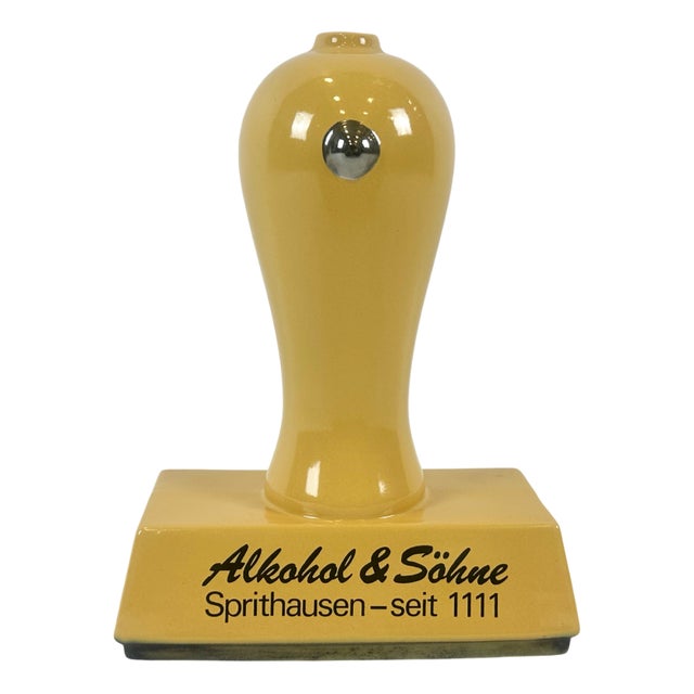 Vintage Ceramic Liqueur Bottle Stamp from Alkohol & Sohne, 1980s For Sale