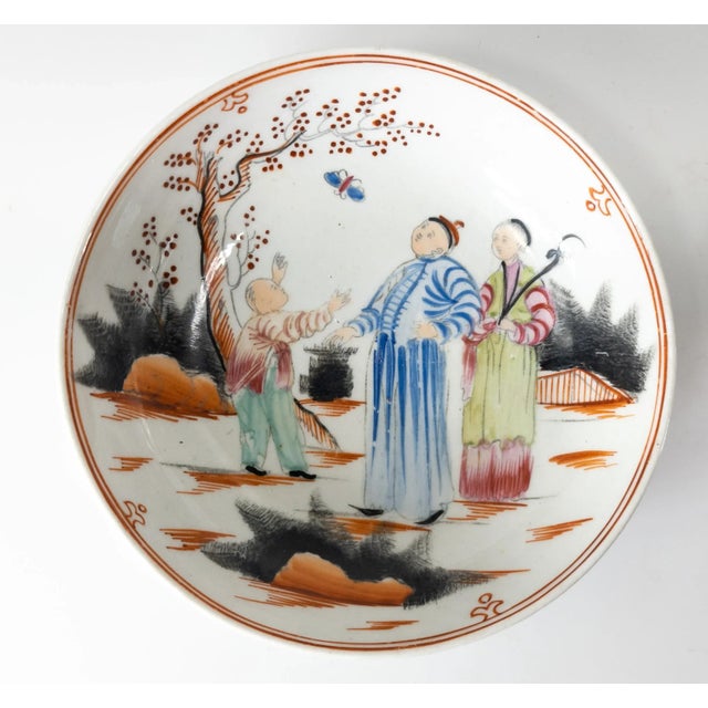 Chinoiserie Early 19th Century English New Hall Porcelain Pattern 421 Chinoiserie Cup and Saucer For Sale - Image 3 of 11