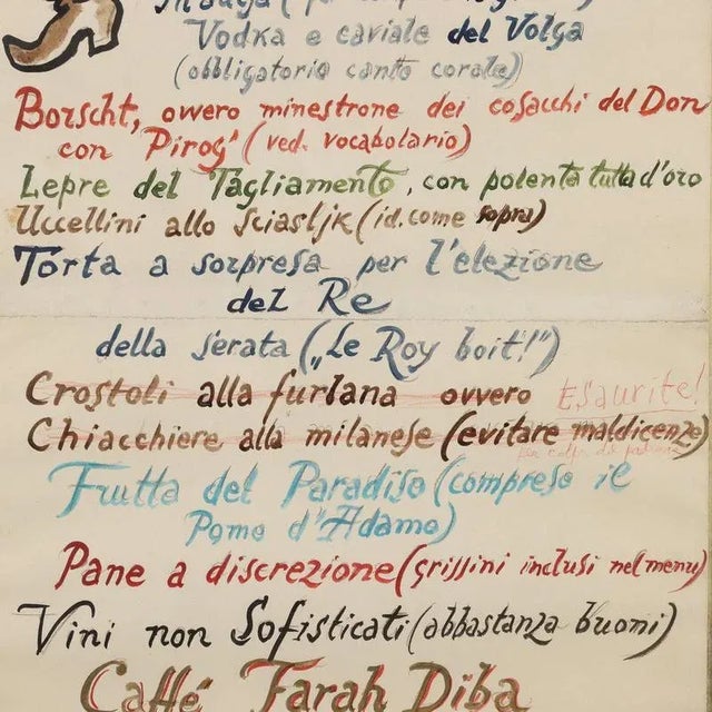 After Nicola Benois, Composition, Mixed Media on Paper For Sale - Image 4 of 9