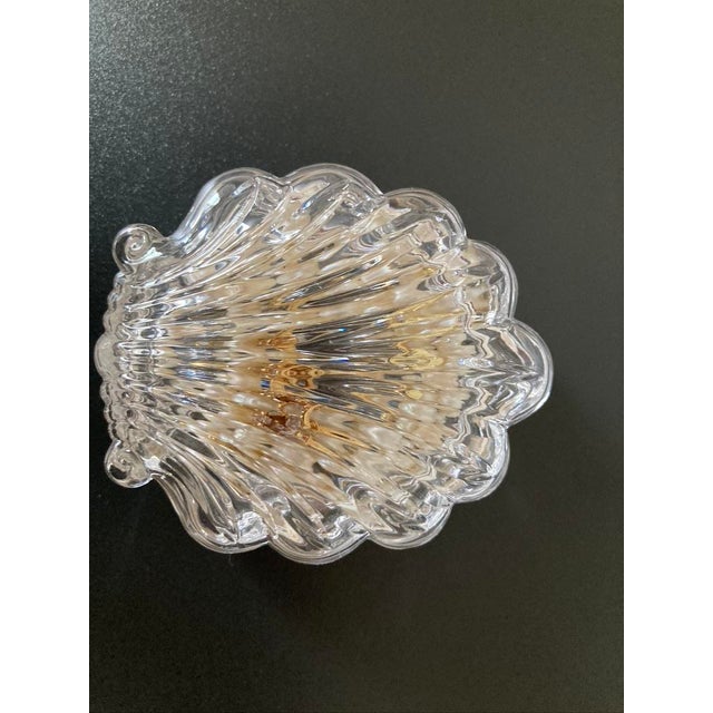 Early 20th Century English Scalloped Sea Shell Design Glass Jewelry Box For Sale - Image 12 of 18
