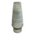 Mid-Century Modern Stylish Gray and Cream Striped Vase For Sale