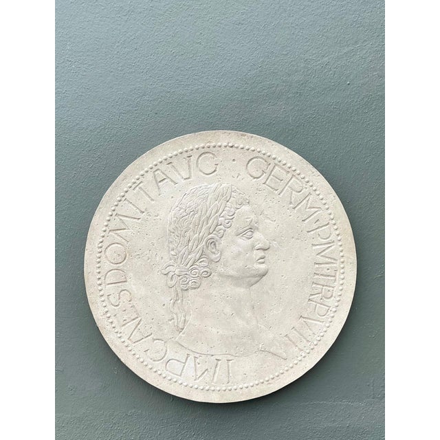 Late 20th Century Vintage Roman Emperor Plaster Medallion For Sale - Image 5 of 15