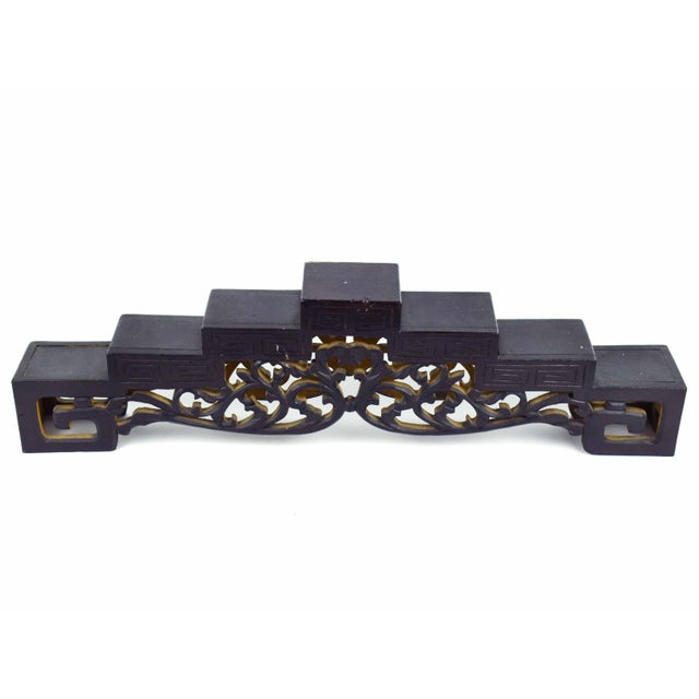 This elegant, hand-carved Chinese display stand features a sophisticated seven-tiered architectural silhouette, providing...