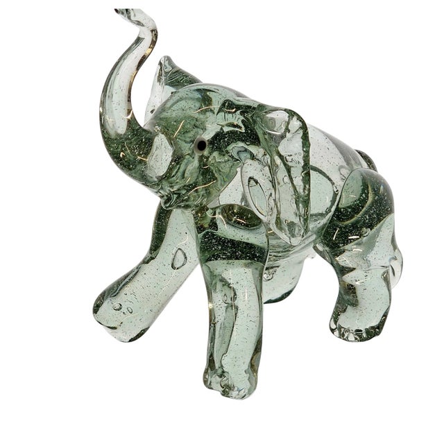 Figurative Barovier & Toso Murano Hand Blown Venetian Glass Elephant Figurine – Italian Art Glass Sculpture For Sale - Image 3 of 9