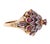 Modern 14k Gold and Ruby Cluster Cocktail Ring For Sale - Image 3 of 9