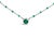Contemporary Sterling Silver Lab Created Emerald Bead Chain Necklace For Sale - Image 3 of 4