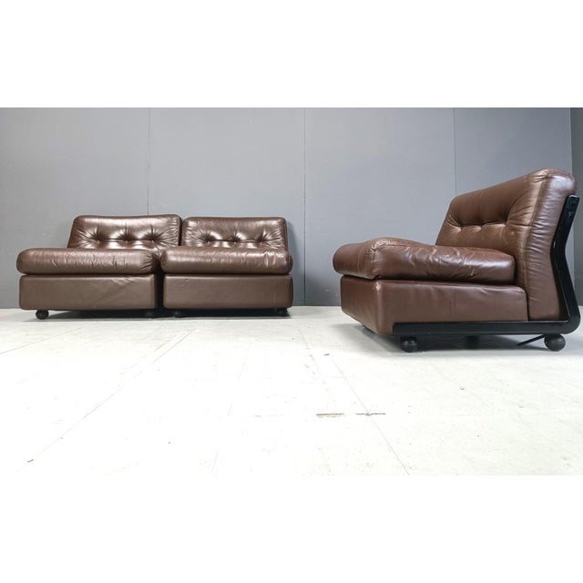 Model Amanta Modular Sofa by Mario Bellini for B&b Italia, 1970s, Set of 3 For Sale - Image 9 of 11