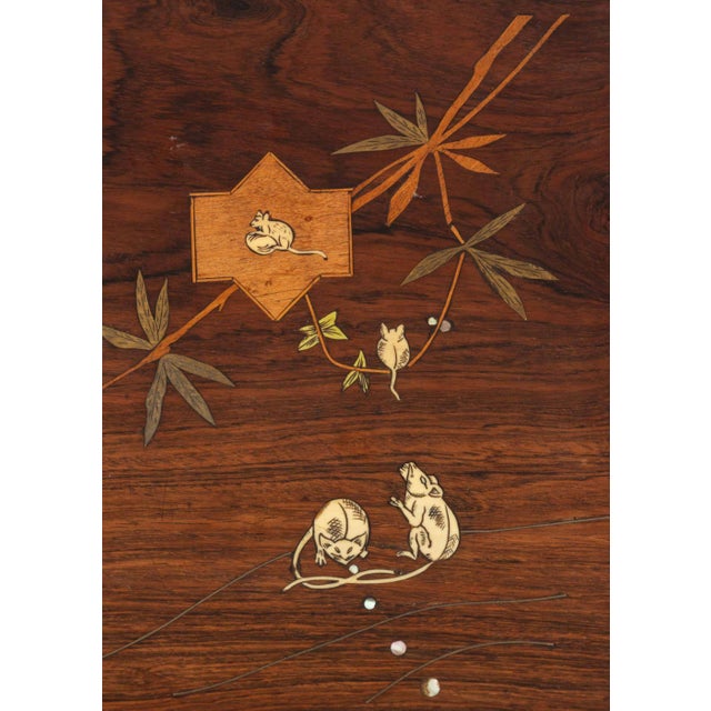 Brown Set of Four French Japonisme Quartetto Tables For Sale - Image 8 of 17