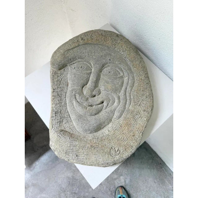 Stone Sculpture Face, 1950 For Sale - Image 15 of 18