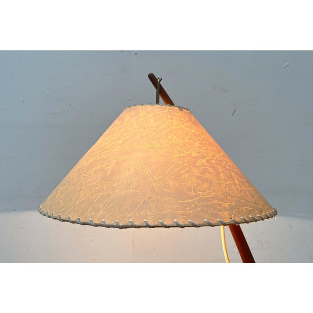 Mid-Century Modern Teak Dornstab Table Lamp by A. Pöll for Kalmar, Vienna, 1950s For Sale - Image 5 of 18