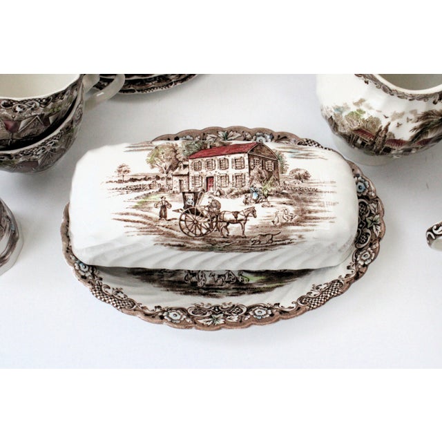English Johnson Brothers Georgian Heritage Hall Dinnerware Set, 69 Pieces For Sale In Los Angeles - Image 6 of 11